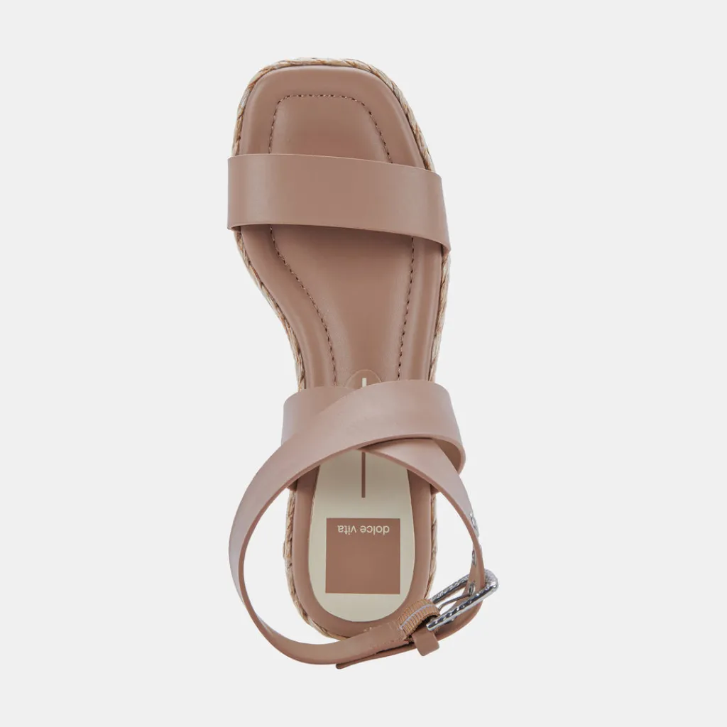 DOLCE VITA Wedges*Cannes Sandals Cafe Leather