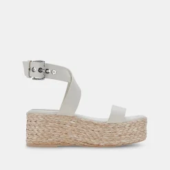 DOLCE VITA Wedges*Cannes Sandals Ivory Leather