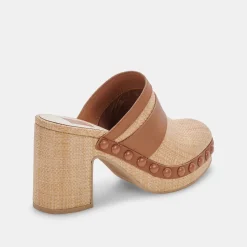 DOLCE VITA Mules & Clogs*Carmac Heels Lt Natural Raffia