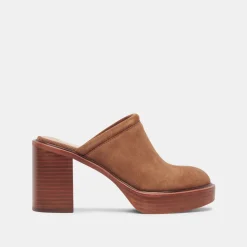 DOLCE VITA Mules & Clogs*Castel Heels Chestnut Suede