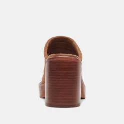 DOLCE VITA Mules & Clogs*Castel Heels Chestnut Suede