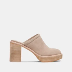 DOLCE VITA Mules & Clogs*Castel Heels Taupe Suede