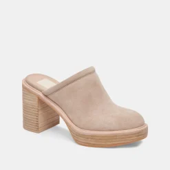 DOLCE VITA Mules & Clogs*Castel Heels Taupe Suede