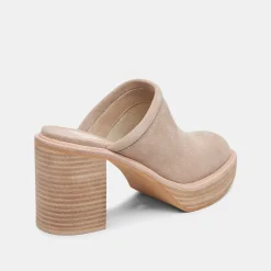 DOLCE VITA Mules & Clogs*Castel Heels Taupe Suede