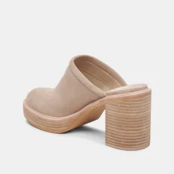 DOLCE VITA Mules & Clogs*Castel Heels Taupe Suede