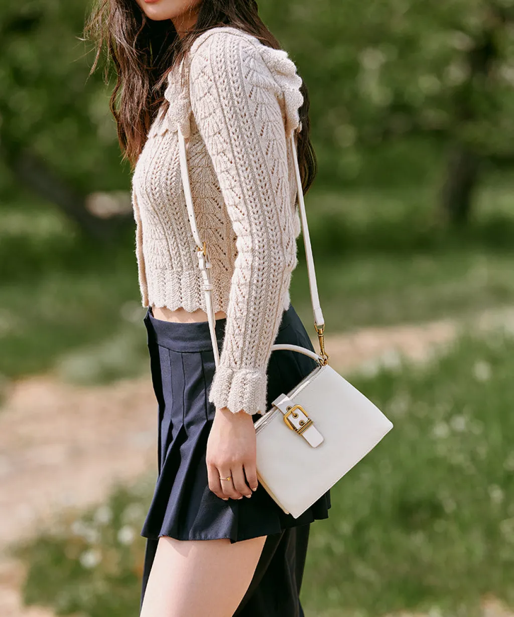 DOLCE VITA Handbags*Charly Crossbody Ivory Leather