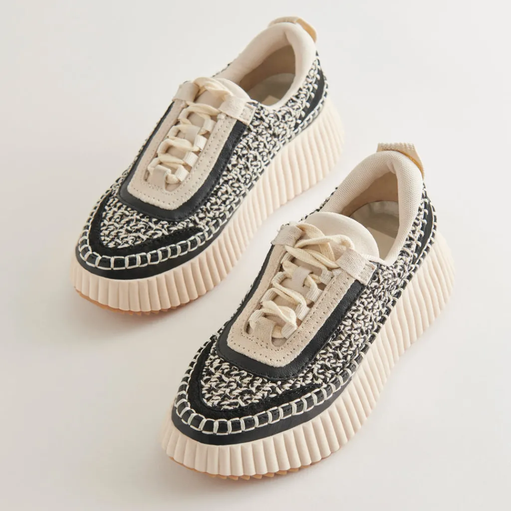 DOLCE VITA Sneakers*Dolen Sneakers White Black Woven