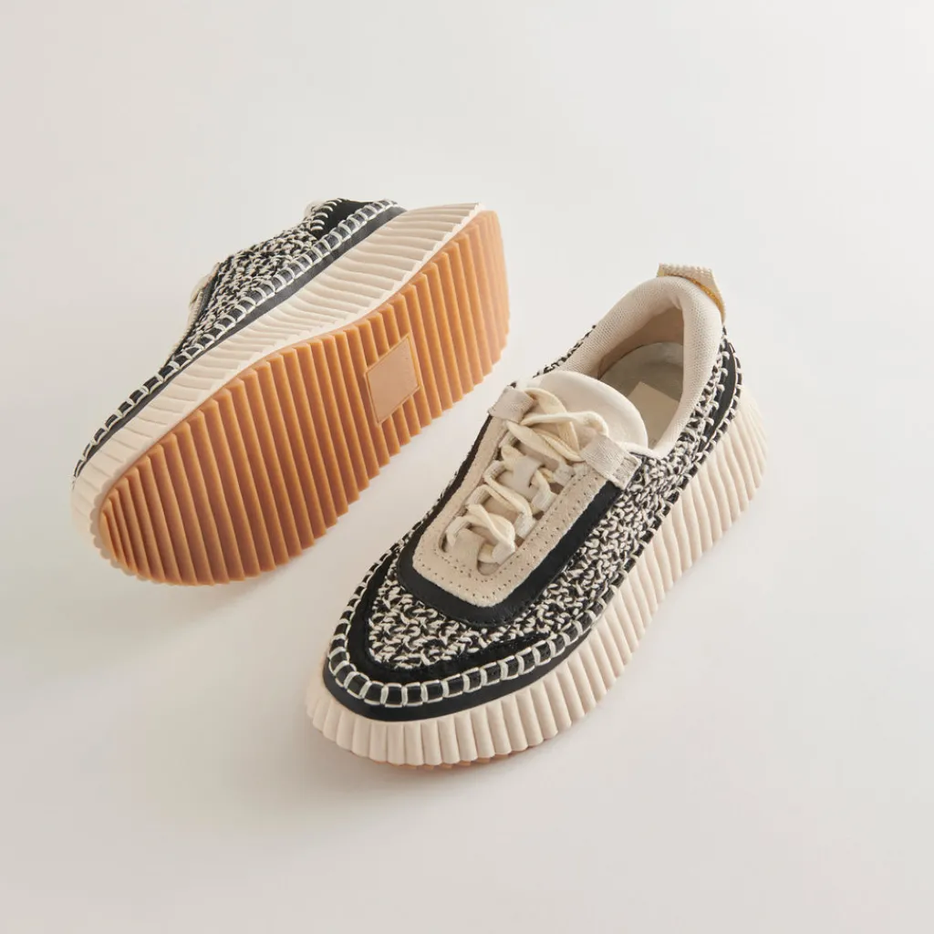 DOLCE VITA Sneakers*Dolen Sneakers White Black Woven