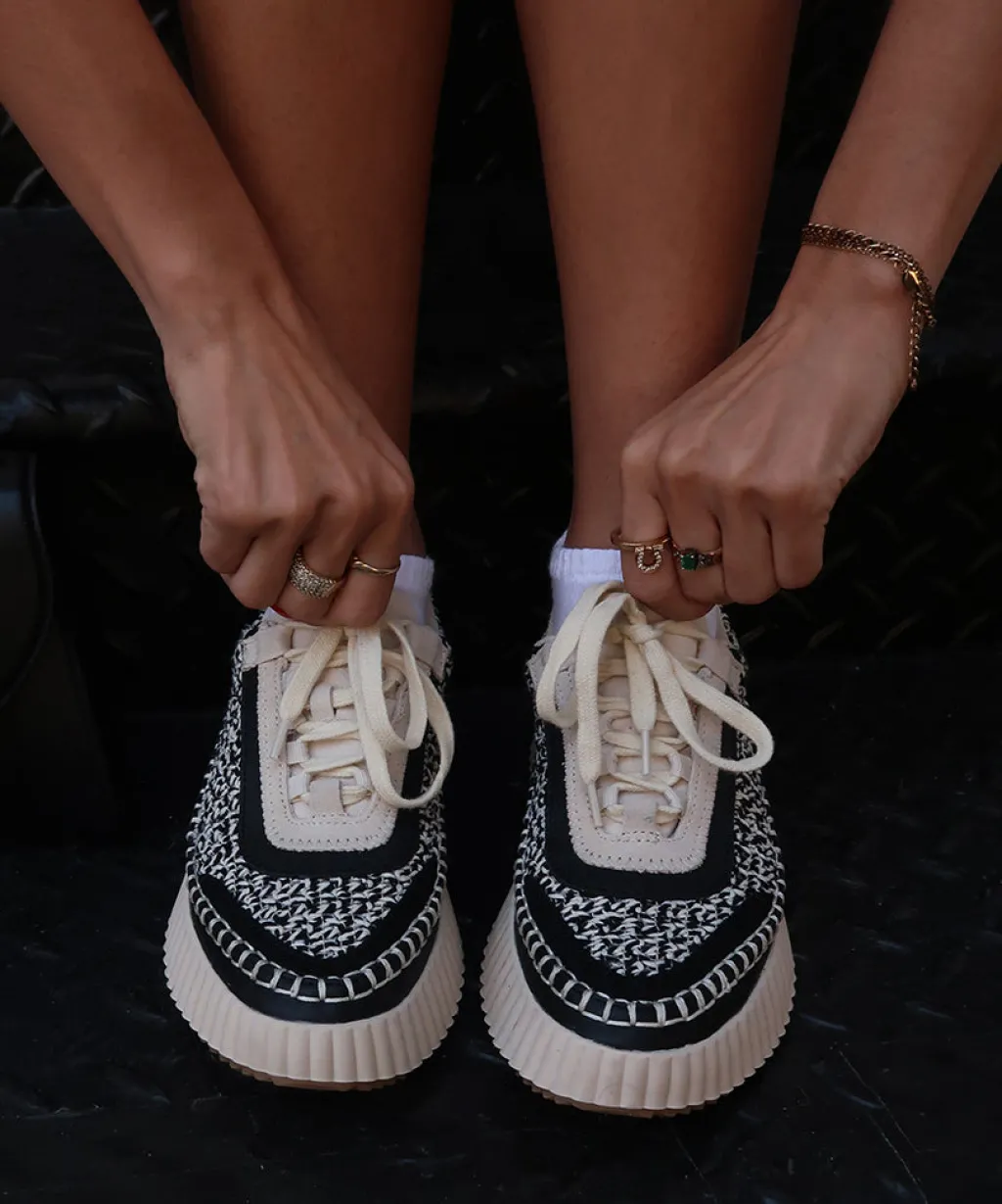 DOLCE VITA Sneakers*Dolen Sneakers White Black Woven
