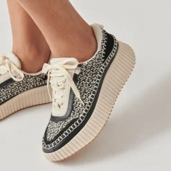 DOLCE VITA Sneakers*Dolen Sneakers White Black Woven