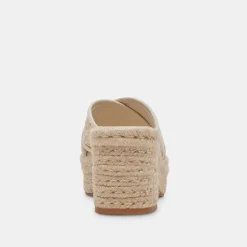 DOLCE VITA Wedges*Eldora Heels Natural White Raffia