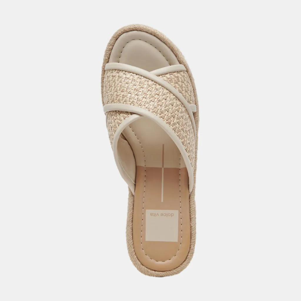 DOLCE VITA Wedges*Eldora Heels Natural White Raffia