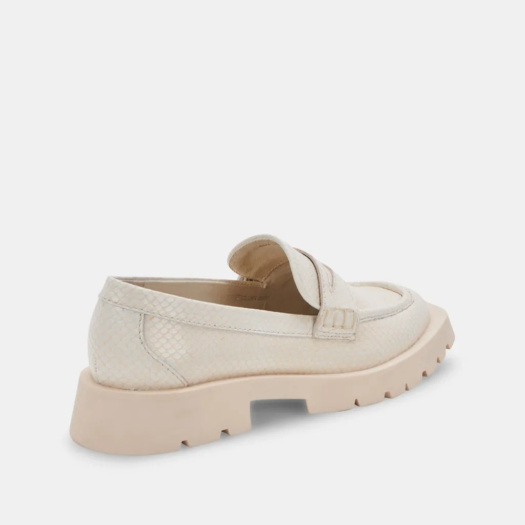 DOLCE VITA Flats & Loafers*Elias Flats Ivory Embossed Leather