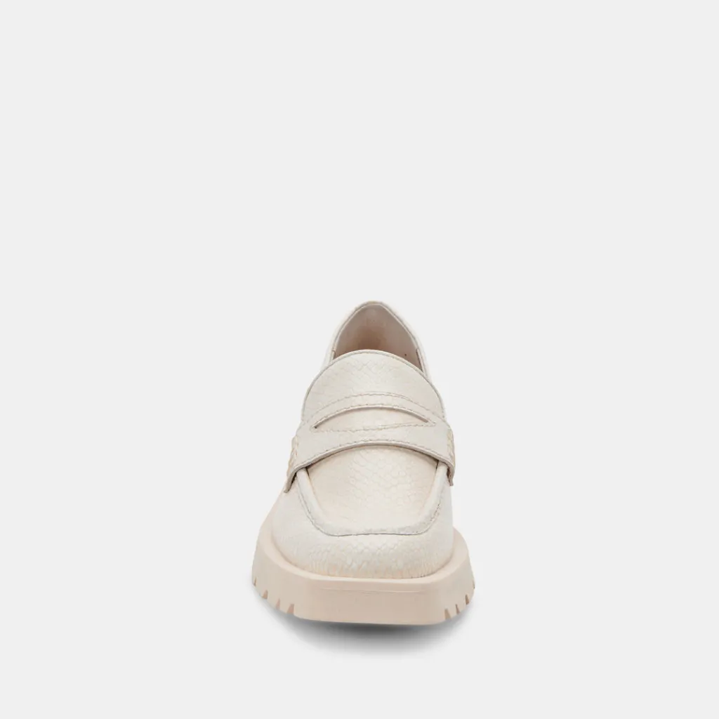 DOLCE VITA Flats & Loafers*Elias Flats Ivory Embossed Leather