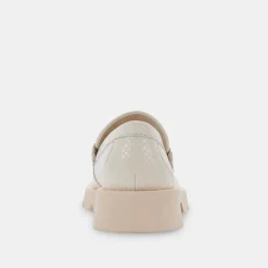 DOLCE VITA Flats & Loafers*Elias Flats Ivory Embossed Leather