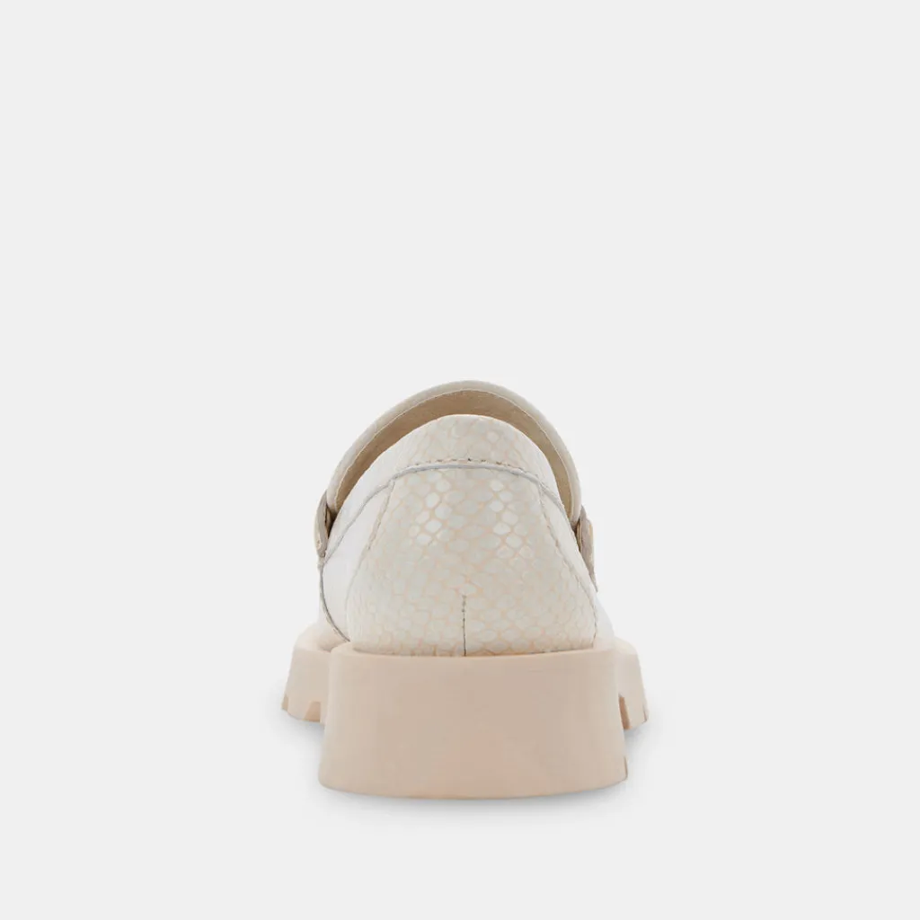 DOLCE VITA Flats & Loafers*Elias Flats Ivory Embossed Leather