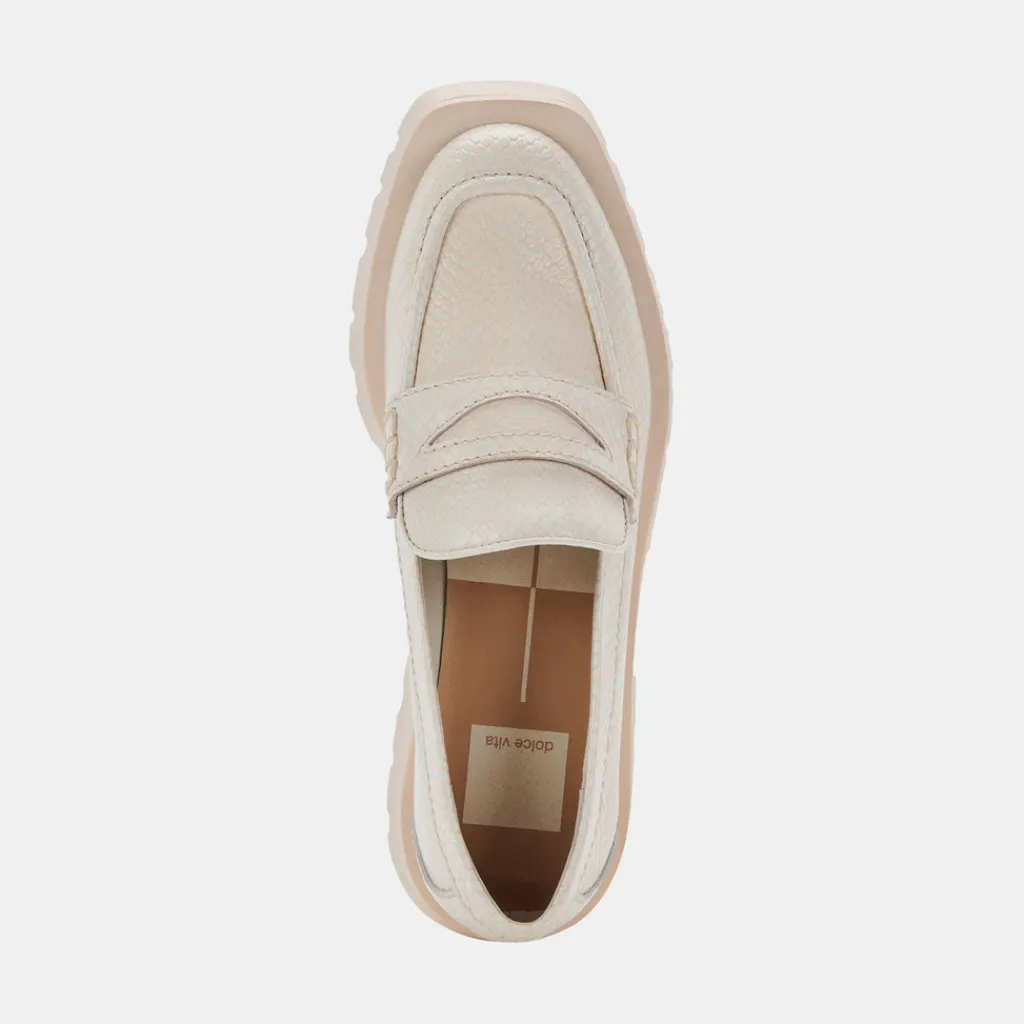 DOLCE VITA Flats & Loafers*Elias Flats Ivory Embossed Leather