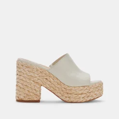 DOLCE VITA Wedges*Elora Heels Ivory Leather