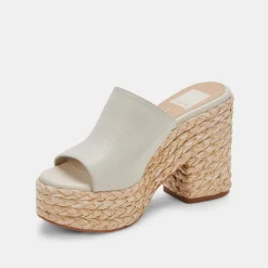 DOLCE VITA Wedges*Elora Heels Ivory Leather