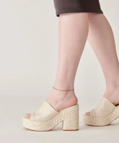 DOLCE VITA Wedges*Elora Heels Lt Natural Raffia