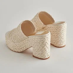 DOLCE VITA Wedges*Elora Heels Off White Raffia