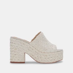DOLCE VITA Wedges*Elora Heels Off White Raffia