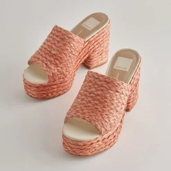 DOLCE VITA Wedges*Elora Heels Orange Raffia