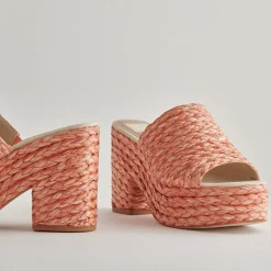 DOLCE VITA Wedges*Elora Heels Orange Raffia