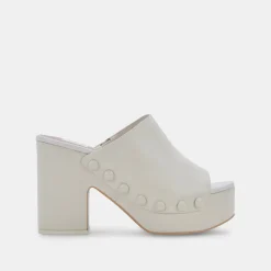 DOLCE VITA Wedges*Emol Heels Ivory Leather