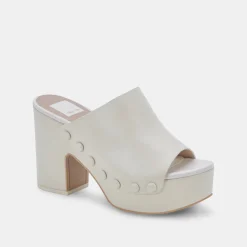 DOLCE VITA Wedges*Emol Heels Ivory Leather