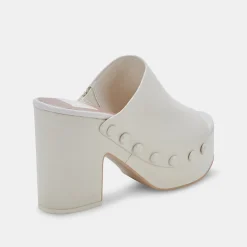 DOLCE VITA Wedges*Emol Heels Ivory Leather