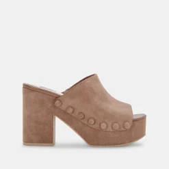 DOLCE VITA Wedges*Emol Heels Mushroom Suede