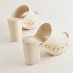 DOLCE VITA Mules & Clogs*Emol Heels Off White Leather