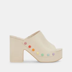 DOLCE VITA Mules & Clogs*Emol Pride Heels Ivory Leather