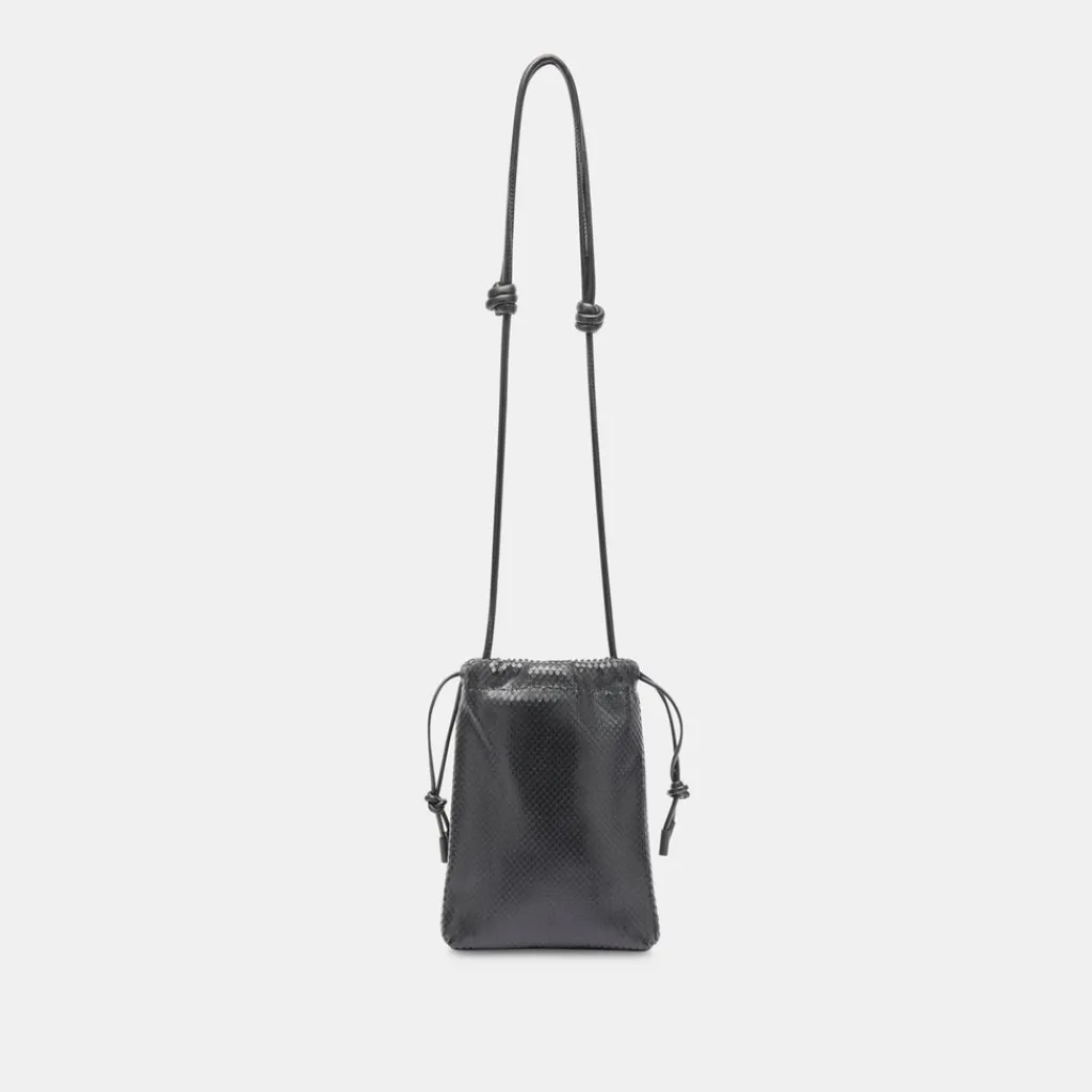 DOLCE VITA Handbags*Evie Crossbody Pouch Black Snake Leather