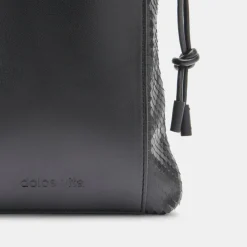 DOLCE VITA Handbags*Evie Crossbody Pouch Black Snake Leather
