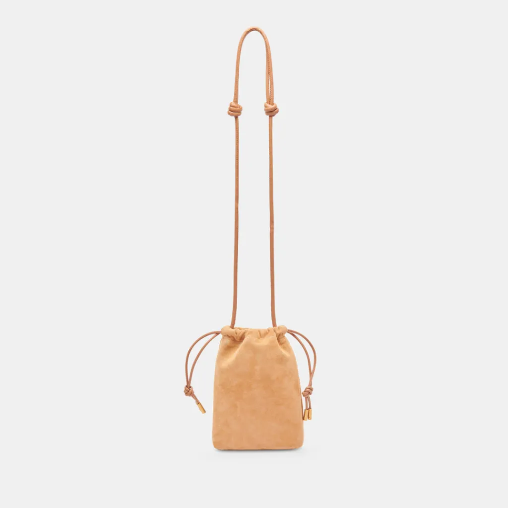DOLCE VITA Handbags*Evie Crossbody Pouch Rusty Oak Suede