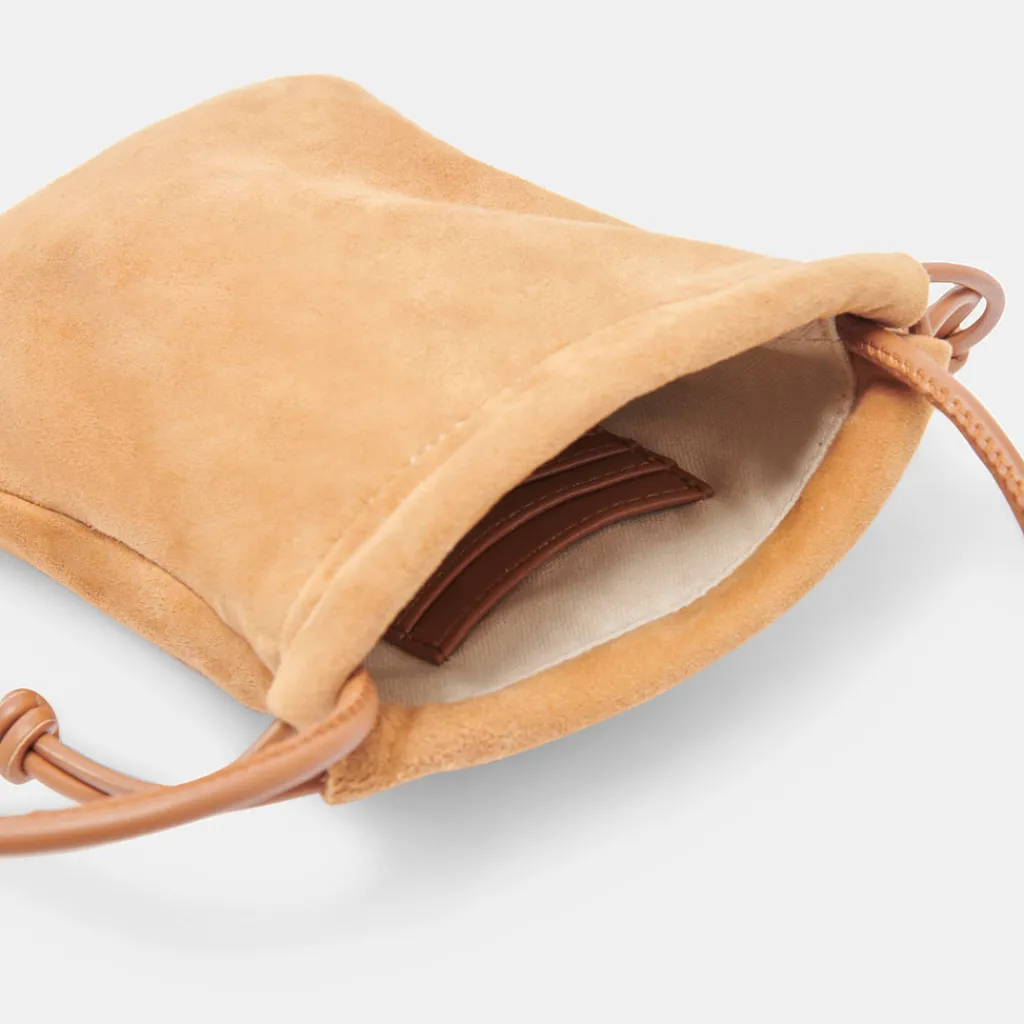 DOLCE VITA Handbags*Evie Crossbody Pouch Rusty Oak Suede