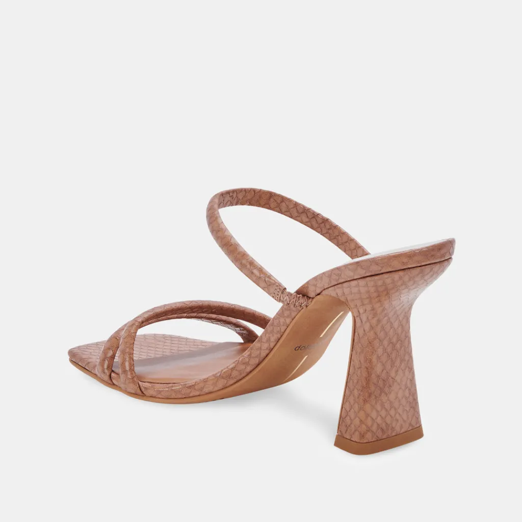 DOLCE VITA Heels*Fort Heels Luggage Embossed Stella