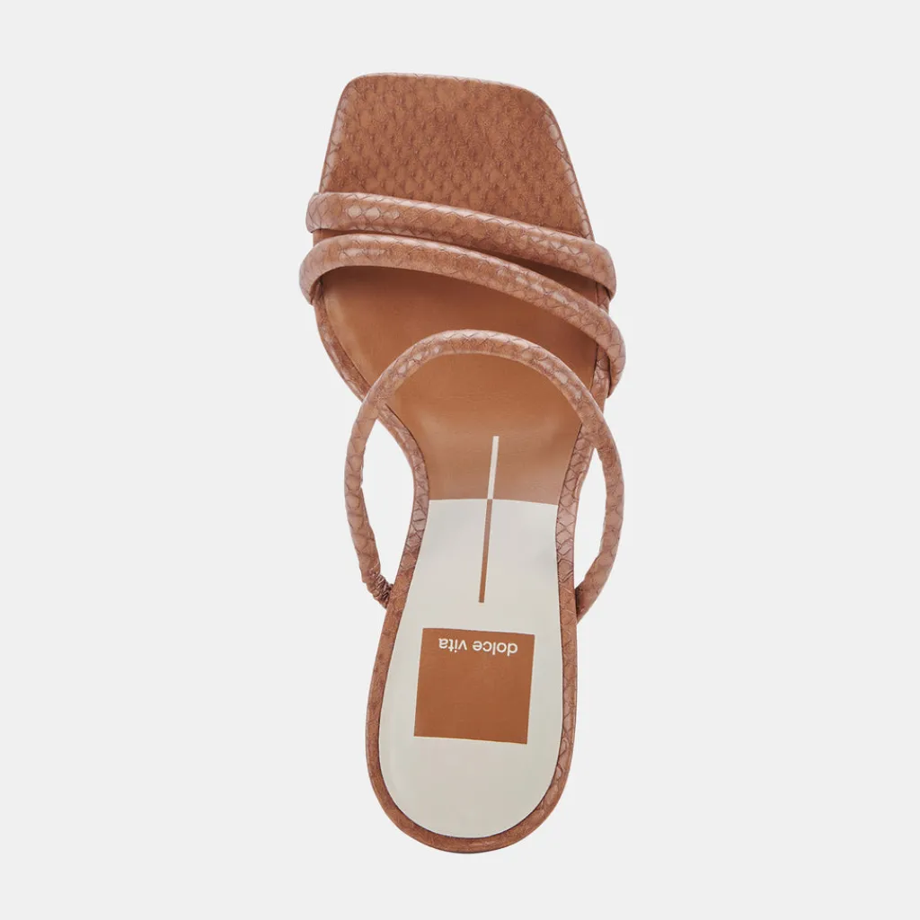 DOLCE VITA Heels*Fort Heels Luggage Embossed Stella