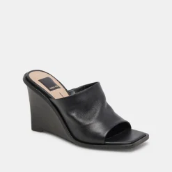 DOLCE VITA Wedges*Gilded Wedges Black Leather