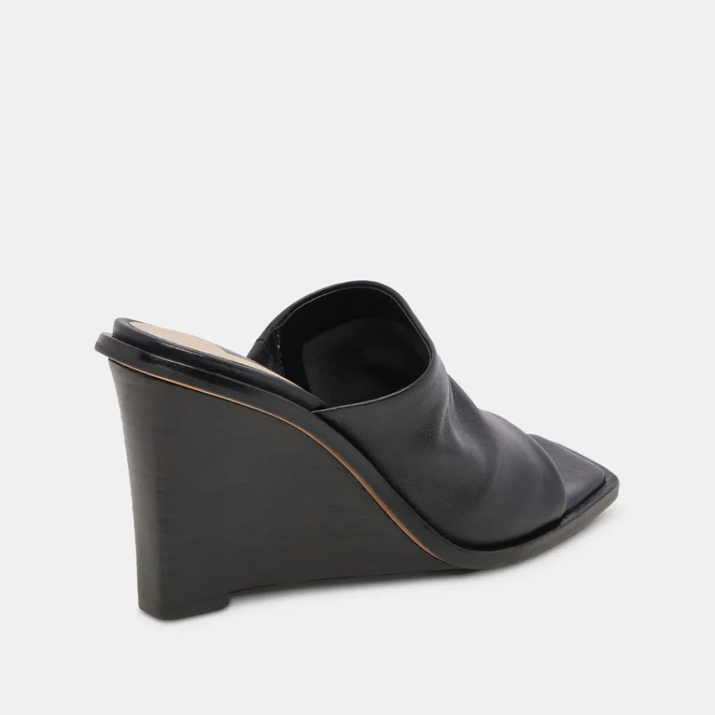 DOLCE VITA Wedges*Gilded Wedges Black Leather