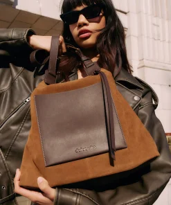 DOLCE VITA Handbags*Hana Shoulder Bag Tobacco Suede