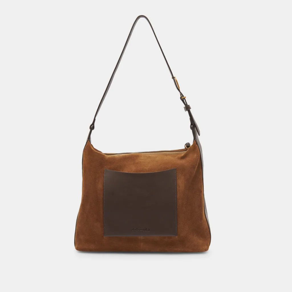 DOLCE VITA Handbags*Hana Shoulder Bag Tobacco Suede