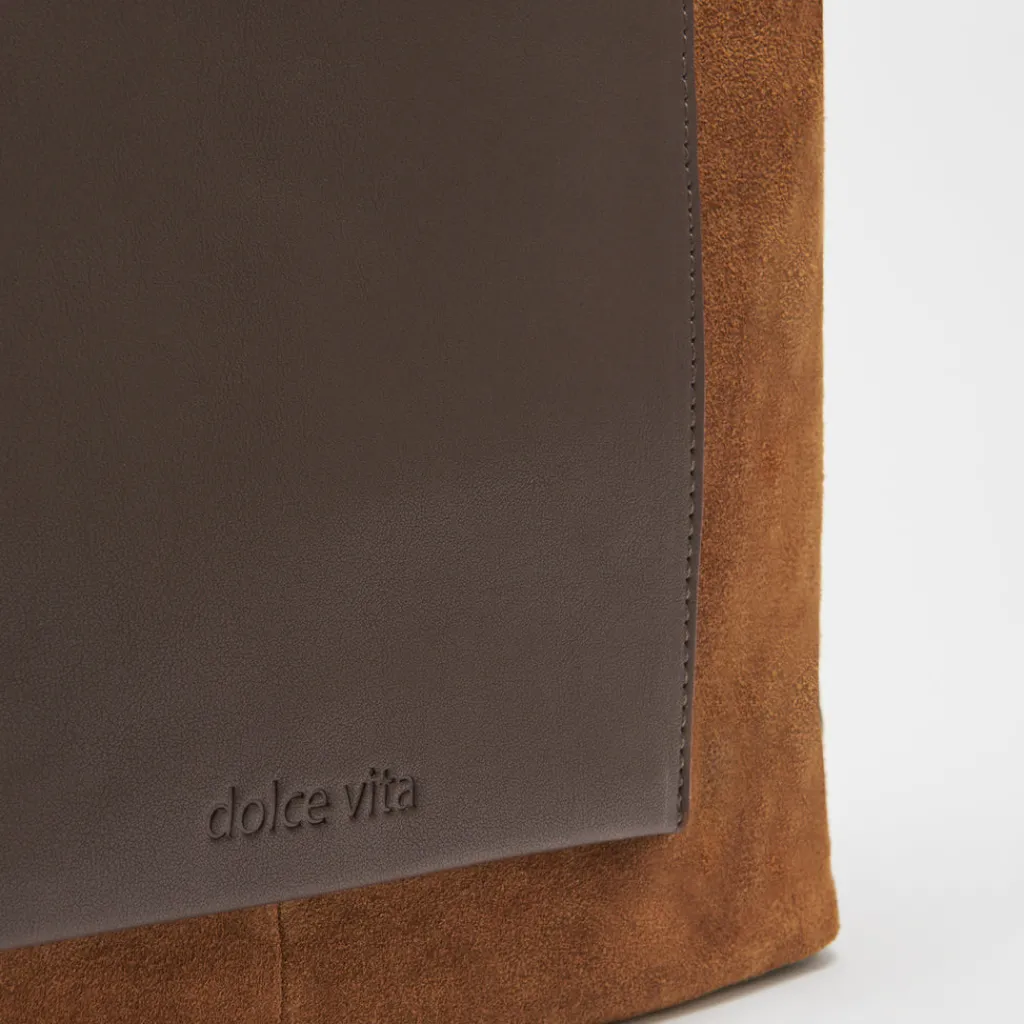 DOLCE VITA Handbags*Hana Shoulder Bag Tobacco Suede
