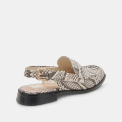 DOLCE VITA Flats & Loafers*Hardi Loafers Black White Embossed Snake