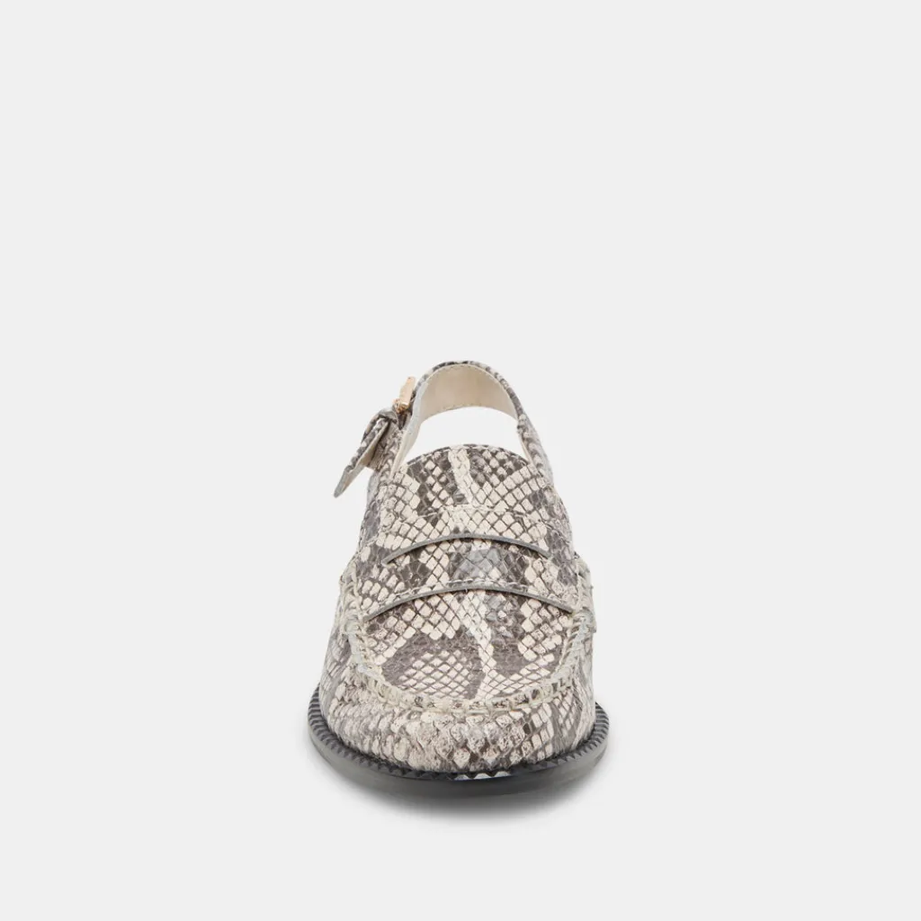 DOLCE VITA Flats & Loafers*Hardi Loafers Black White Embossed Snake