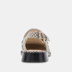 DOLCE VITA Flats & Loafers*Hardi Loafers Black White Embossed Snake