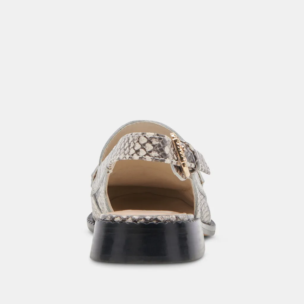 DOLCE VITA Flats & Loafers*Hardi Loafers Black White Embossed Snake