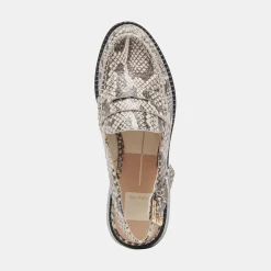 DOLCE VITA Flats & Loafers*Hardi Loafers Black White Embossed Snake